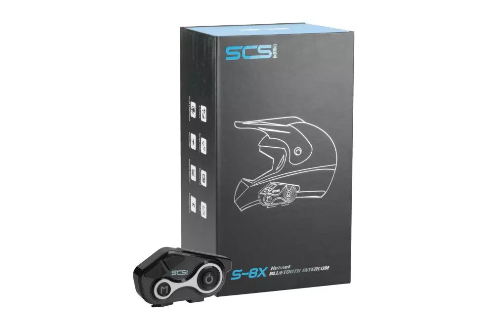 SCS S-8X "Bluetooth" 800 m motociklo domofonas 1 šalmas - SCS S-8X